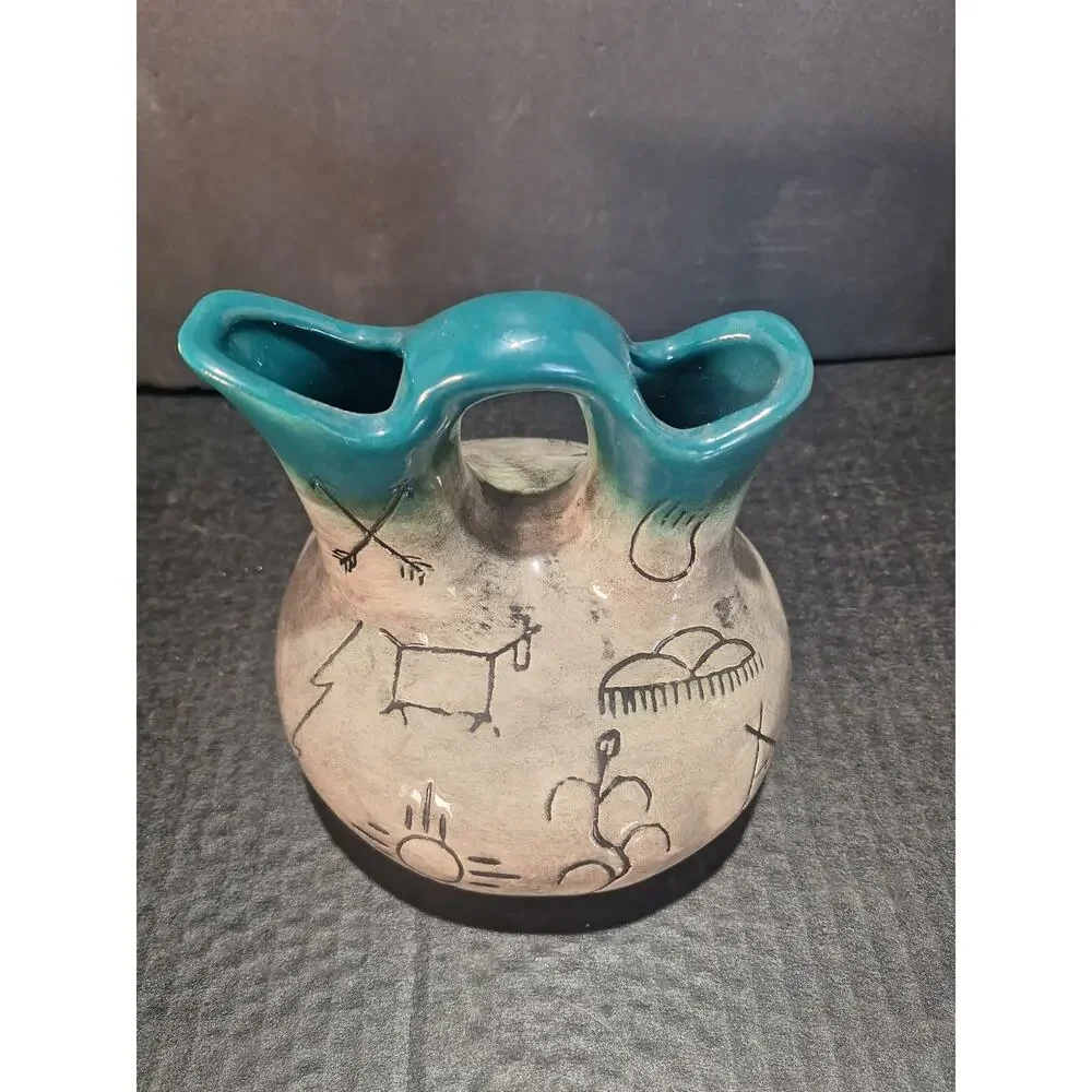 Vintage 1970s Rosemary’s Ceramics Mesa Arizona Southwest Pottery Pitcher Vase
